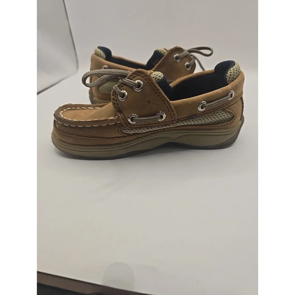 SPERRY KIDS TOP SIDER Child Sz‎ 9.5M Casual Brown Leather